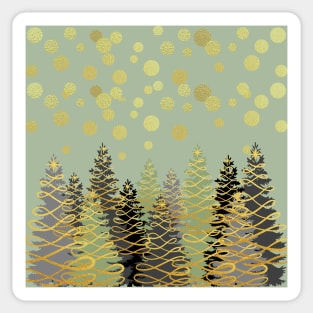 PINE TREES FOREST ART Sticker